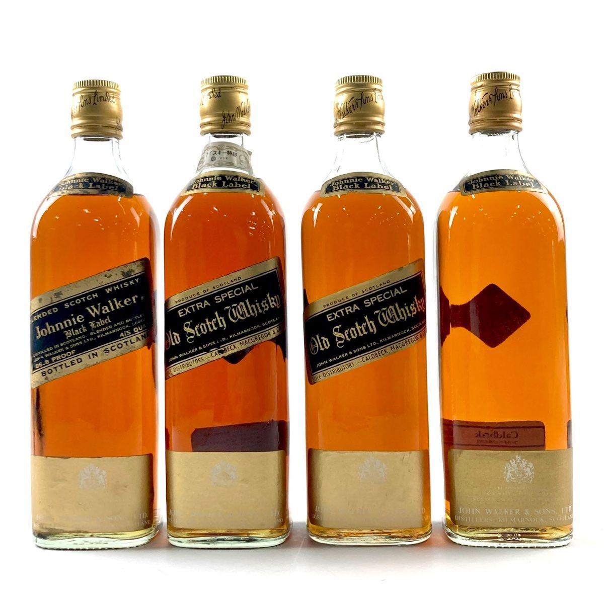 4本 ジョニーウォーカー JOHNNIE WALKER ブラックラベル