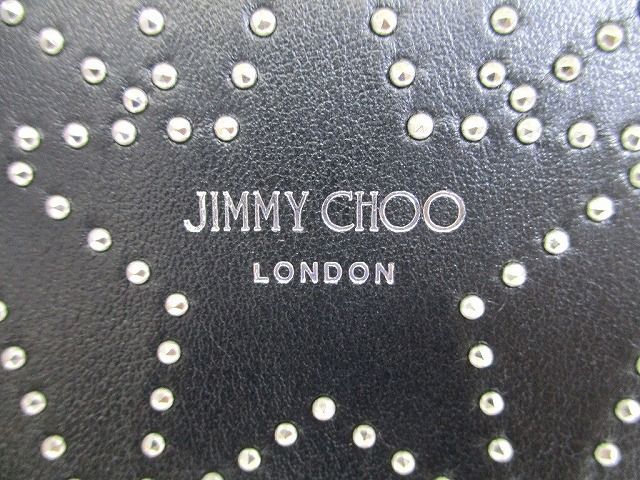 ジミーチュウ Jimmy Choo グラフィックスター カーフレザー 2つ折り 財布 コンパクト財布 メンズ レディース 【未使用保管品】