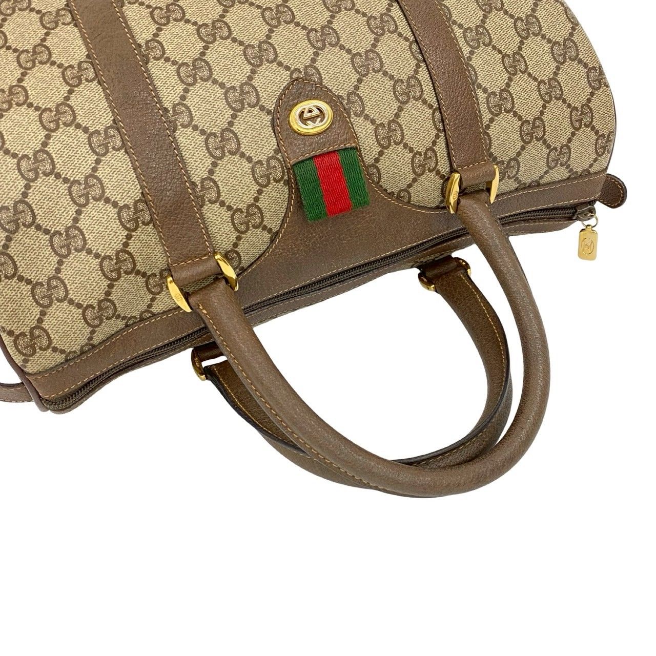 ✨美品✨GUCCI シェリーライン GG ボストンバッグ ハンド レザー 金具 極 美品 GUCCI グッチ オールドグッチ ヴィンテージ シェリー
