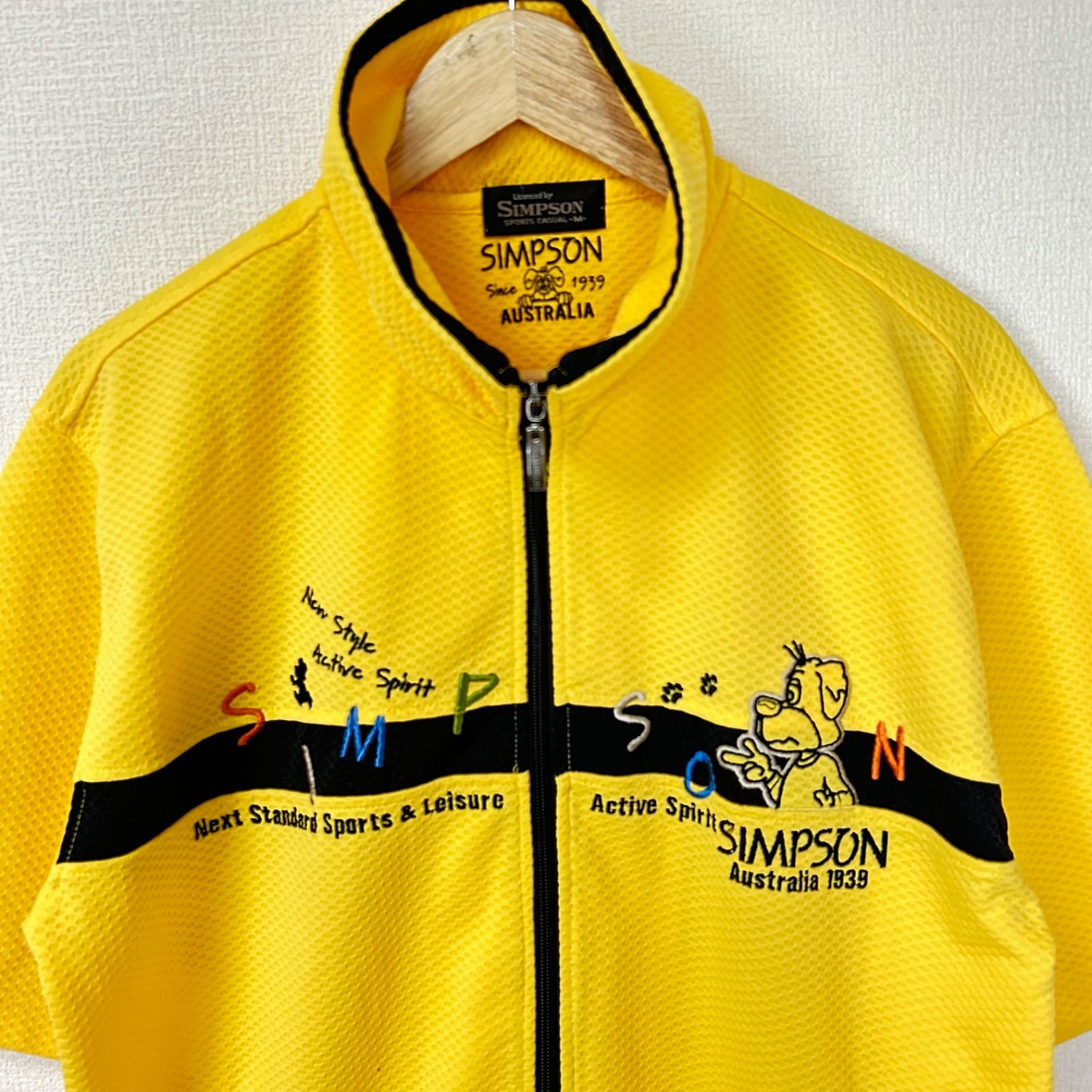 w^)b SIMPSON シンプソン 半袖 ジップアップ ジャケット トラック 