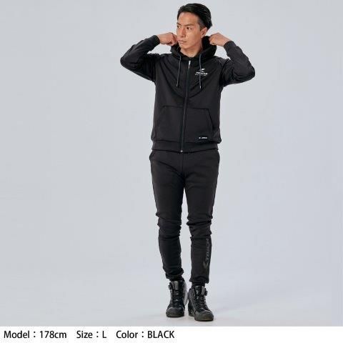 ウォームライド フーデッドシャツ ブラック XLサイズ RSU632 アールエスタイチ FFCRYSTALESIA_COM