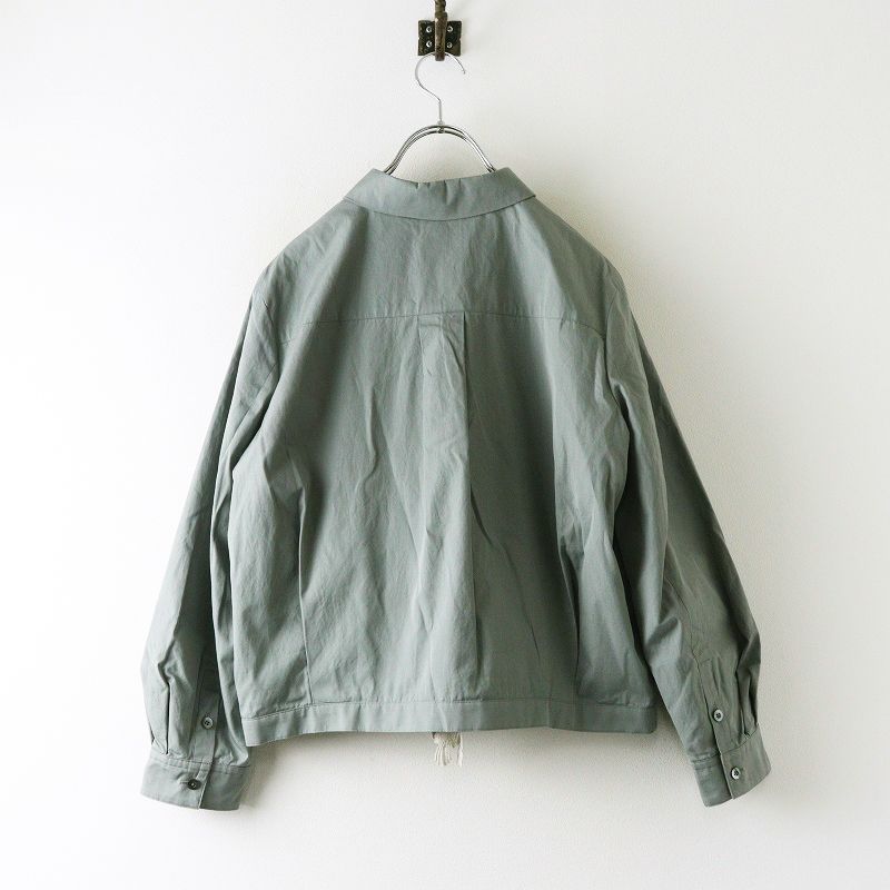 定価88000円 2025AW ミナペルホネン mina perhonen forest parade レース付き ブルゾンジャケット 38 グレー┃上着 2400014629019