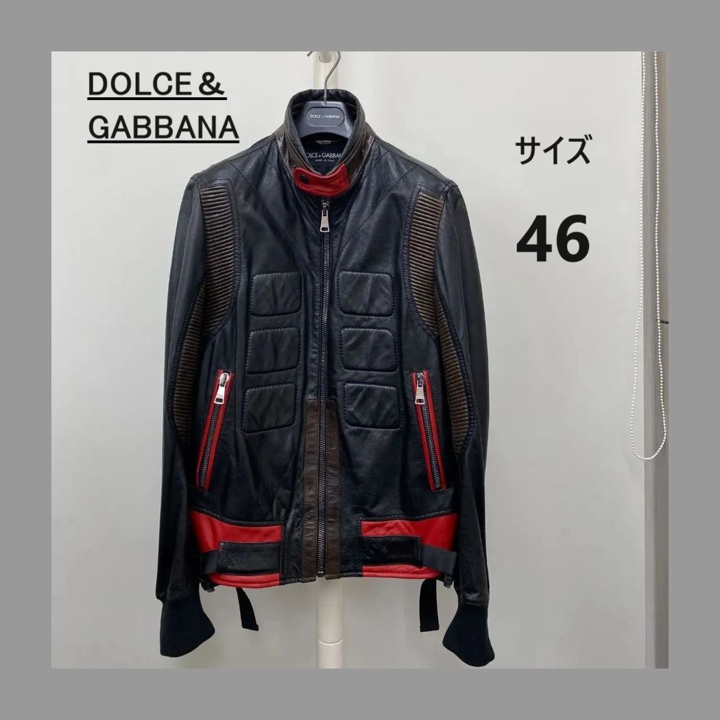 古着】DOLCE＆GABBANA ドルチェ＆ガッバーナ ジップアップレザージャケット サイズ46 メンズ - メルカリ