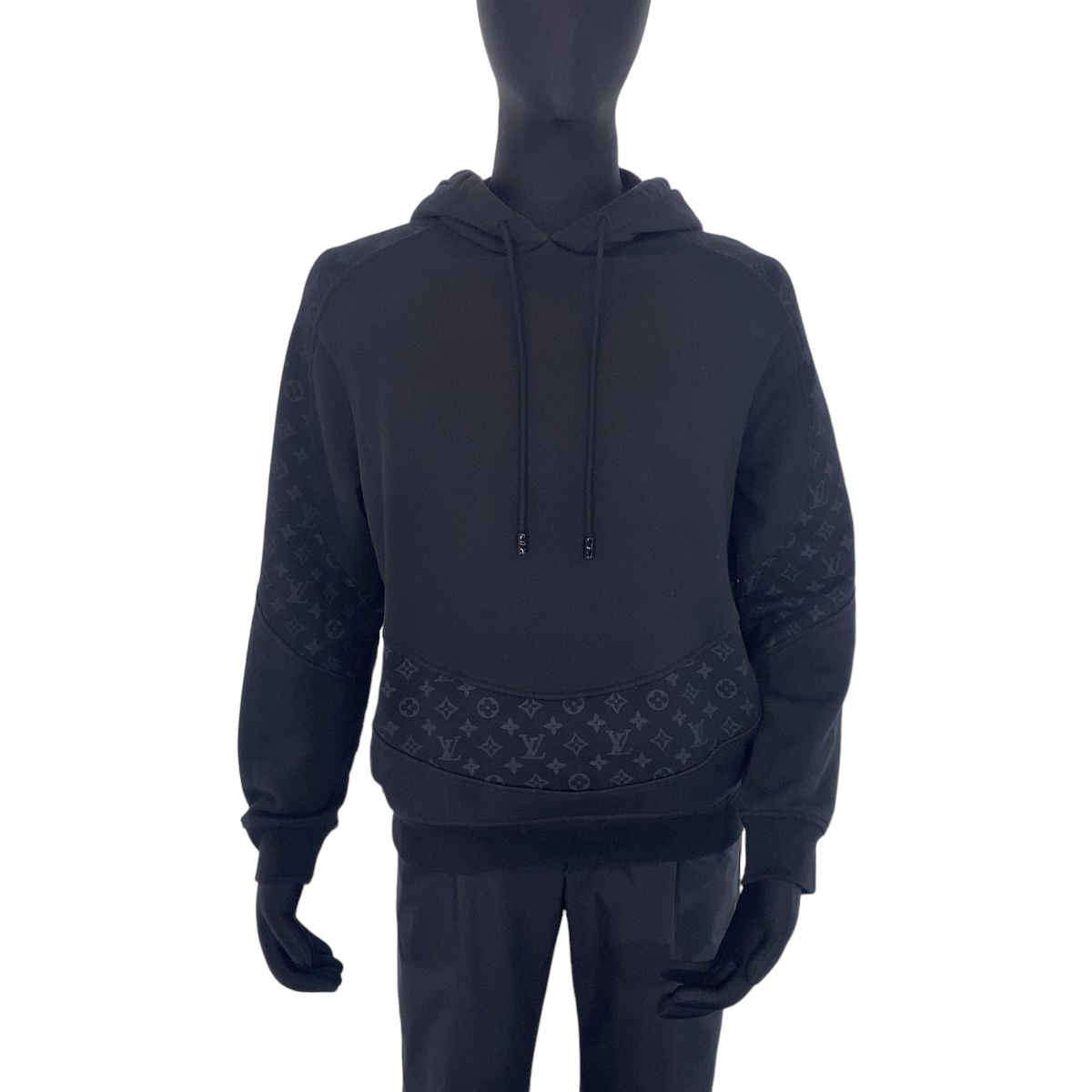 美品 LOUIS VUITTON ルイヴィトン モノグラム サイズS 裏起毛 ブラック 