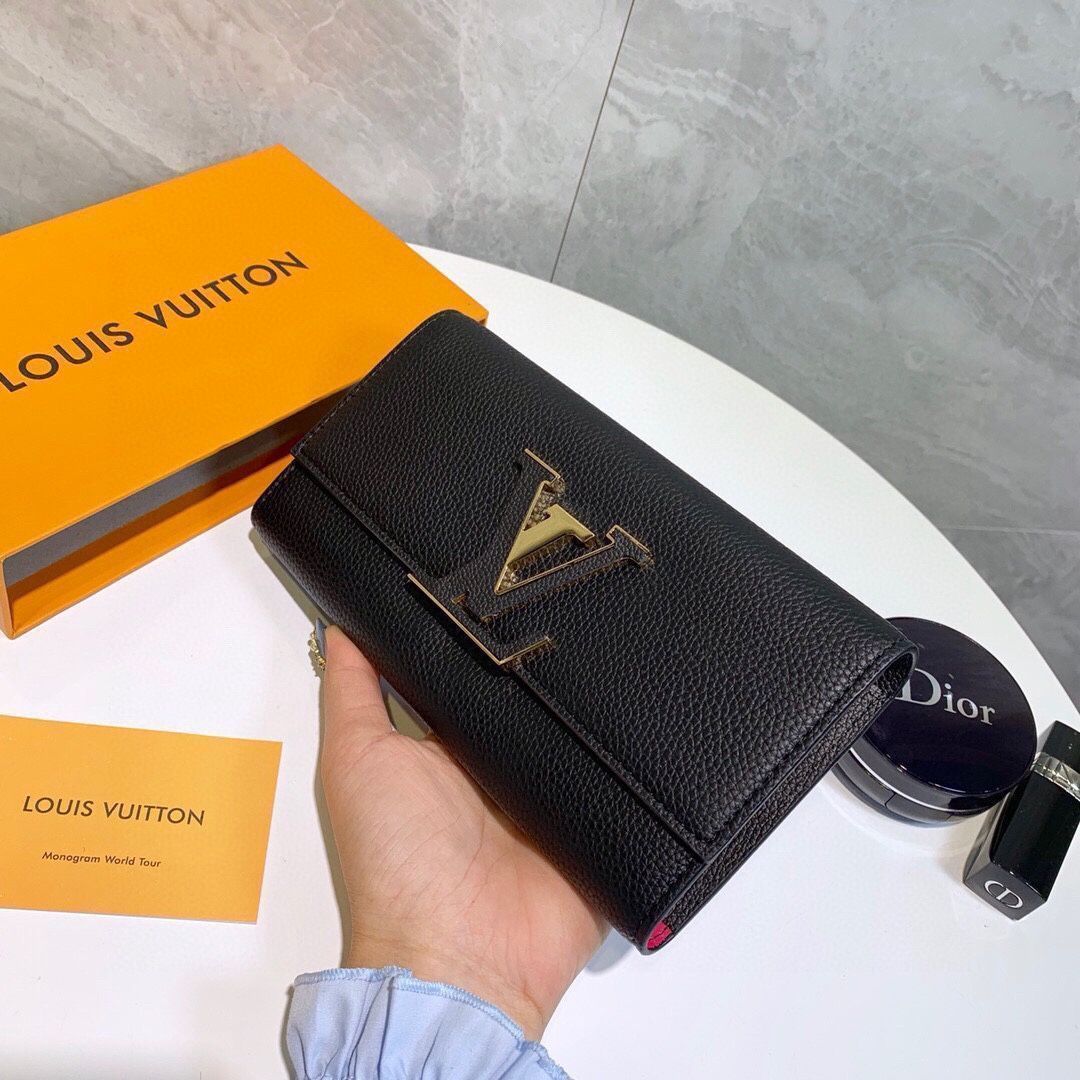 Louis Vuitton財布/革財布、両用バッグ財布、レイシ紋頭層牛革