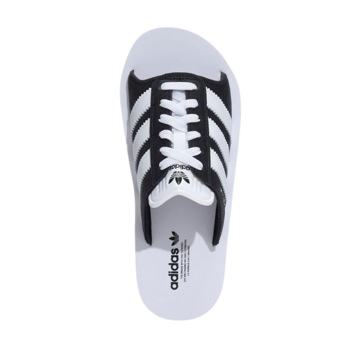 [アディダス] オリジナルス ガゼル ビーチスライド Originals GAZELLE BEACH SLIDES コアブラック/フットウェアホワイト/フットウェアホワイト JQ7421 28.5cm 日本国内正規品 