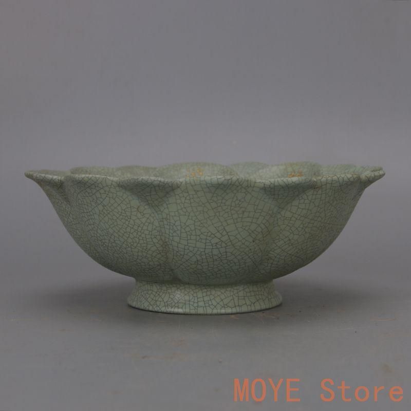 宋汝窯青釉奉華款徽宗御題蓮華碗 景徳鎮 陶磁器 装飾品 現代工芸品 美術品 置物 宋汝窯青釉奉華款徽宗御題蓮華碗 景徳鎮 陶磁器 装飾品 現代工芸