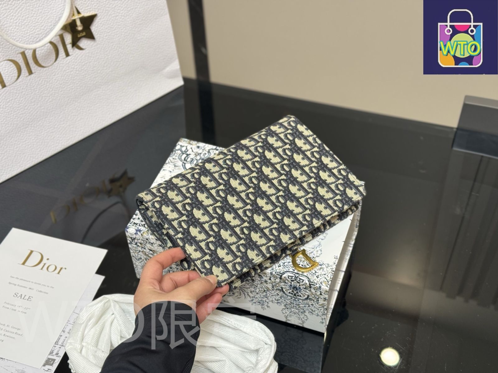 今日 Dior Monogram Chain Wallet On Chain Bag - ディオール モノグラム チェーン WOC バッグ-WTO輸入1 DECORATOM_COM_BR