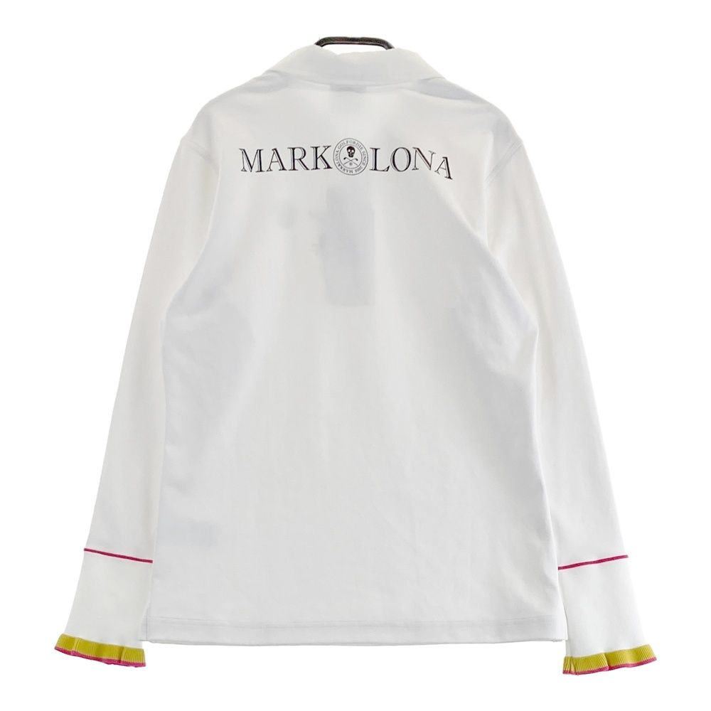 サイズ 38 MARK-LONA マークアンドロナ MLW-4C-AP03 長袖ポロシャツ 襟刺繍 ホワイト系 240101515831 ゴルフウェア レディース ストスト