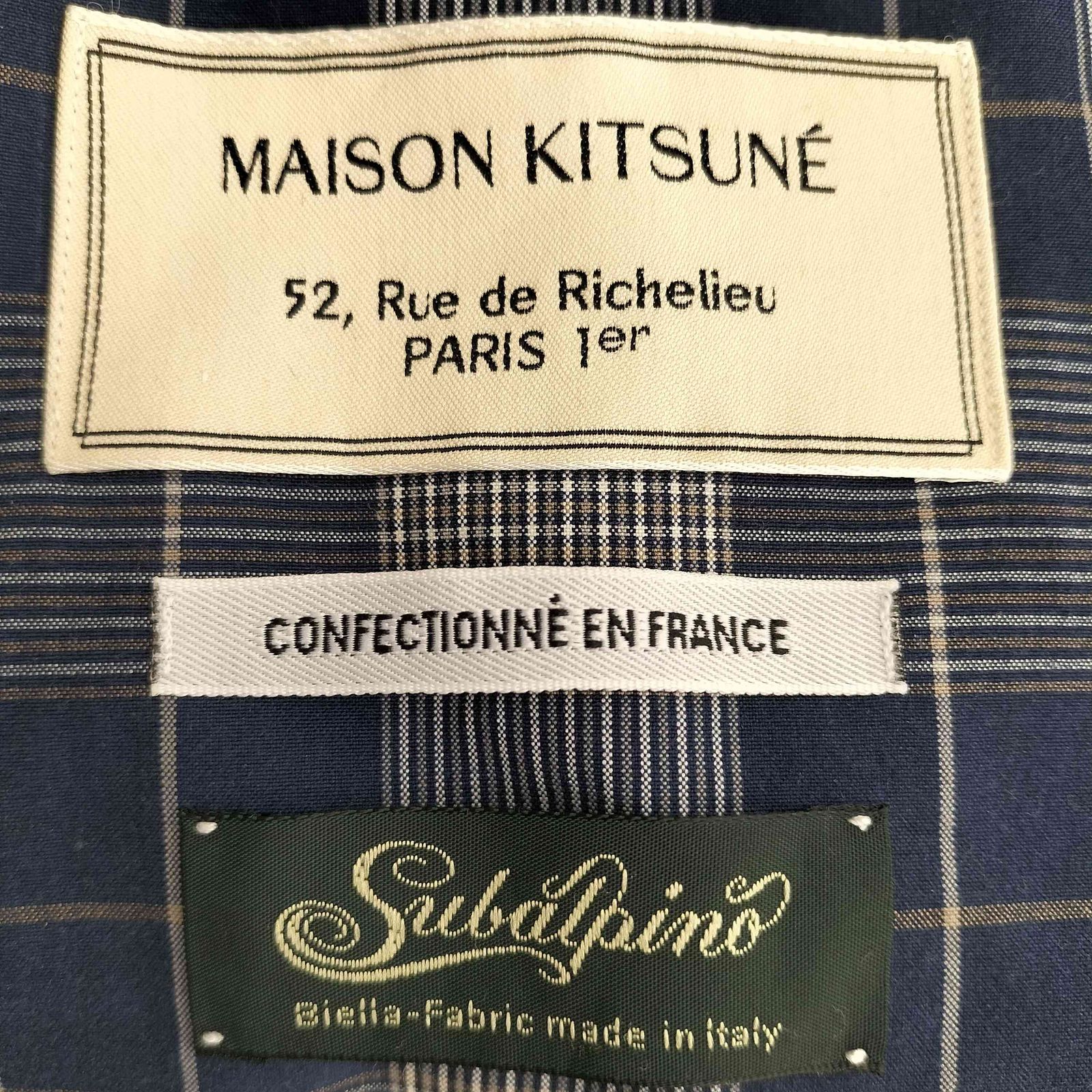 MAISON KITSUNE ウールチェックブレザー Subalpino