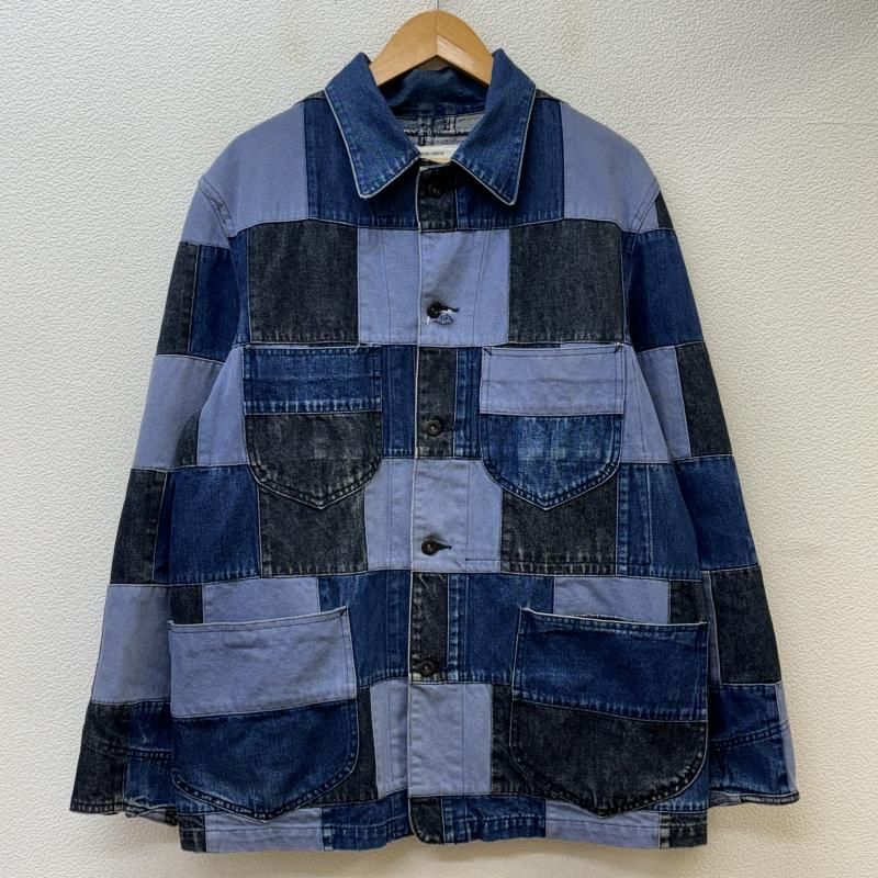 USED 古着 ジャケット、上着 ジャンパー、ブルゾン FOUR BARS DENIM フォーバーズ パッチワークデニム 月桂樹ボタン カバーオール  ワーク - メルカリ