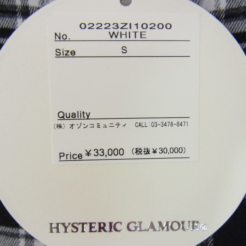 HYSTERIC GLAMOUR ヒステリックグラマー × WIND AND SEA BERET ウィンダンシー 22AW  WDS-C-HYS-23-AP-Q1-09 02223ZI10 CHECK SHIRT チェック ネルシャツ ブラック系 S【中古】