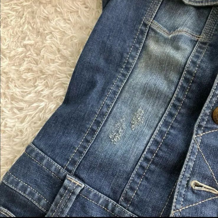 美品！BURBERRY バーバリー デニムワンピース ノバチェック 金ボタン