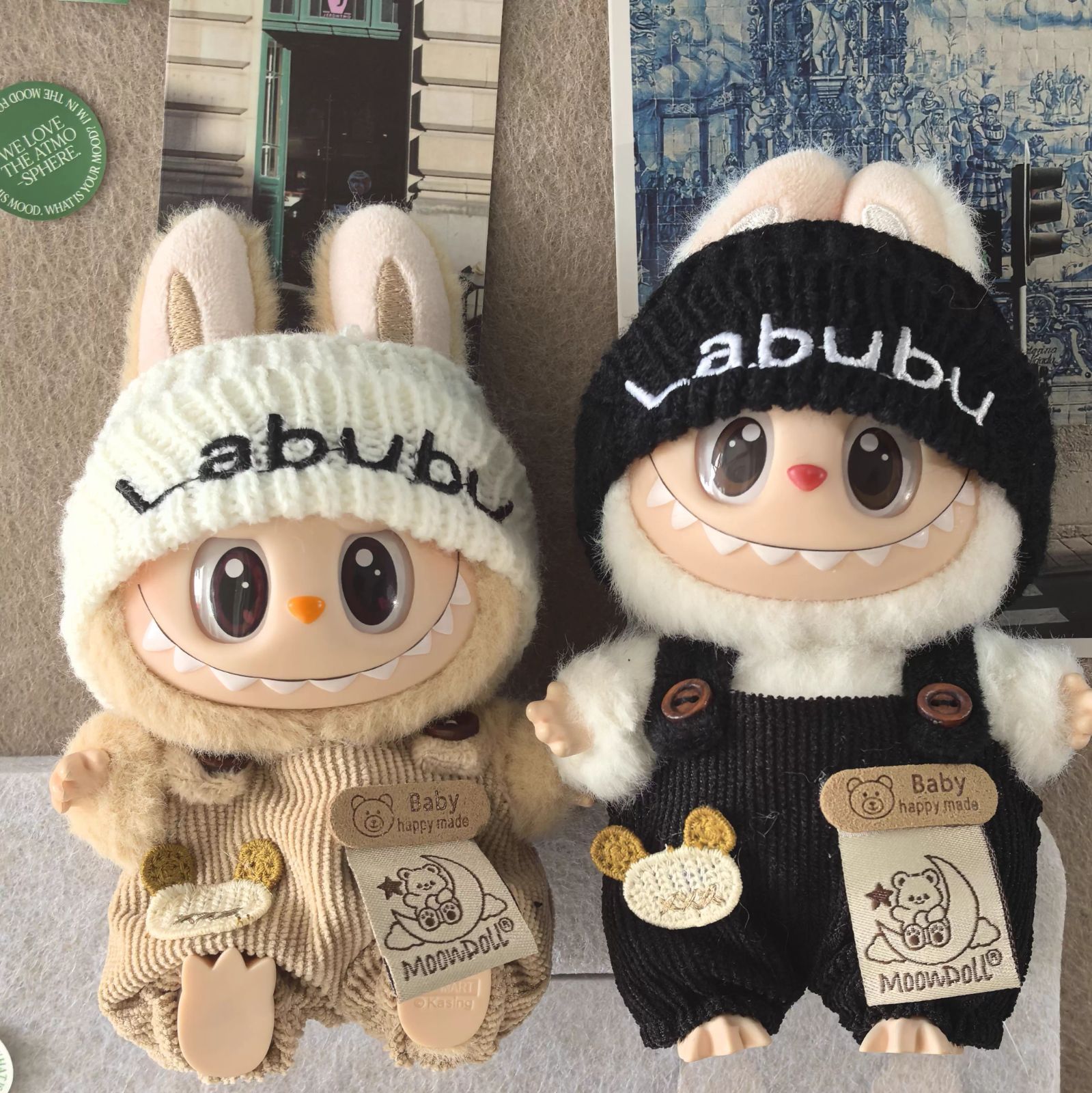 【3着セット】LABUBU ラブブ 着ぐるみ服 ぬい服 夏服 着せ替え服 ぬいぐるみ服 labubu ラブブ 新品 15cm~17cm 第1/2/3世代通用