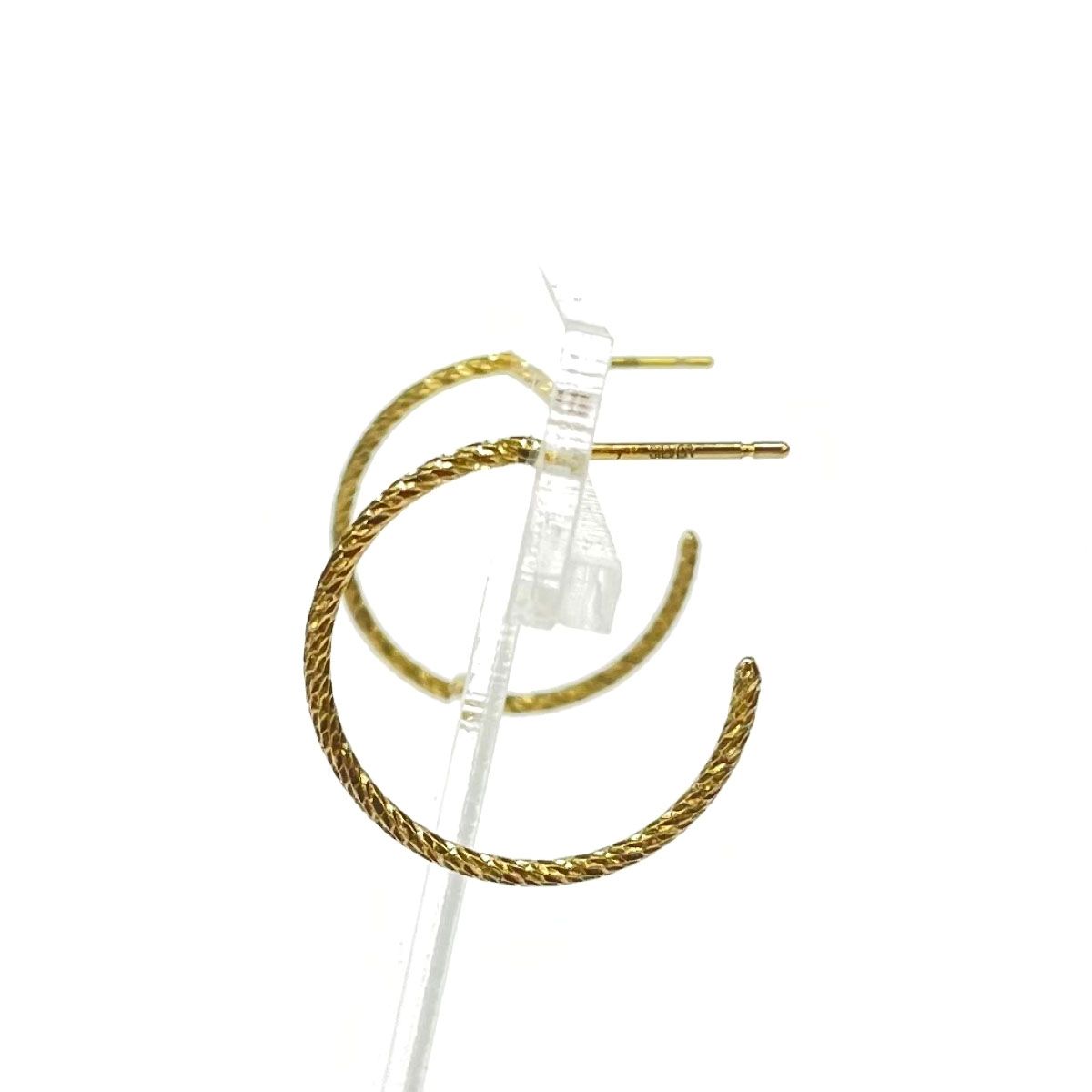 agete アガット SVピアス ゴールドカラー SILVER レディース フープ