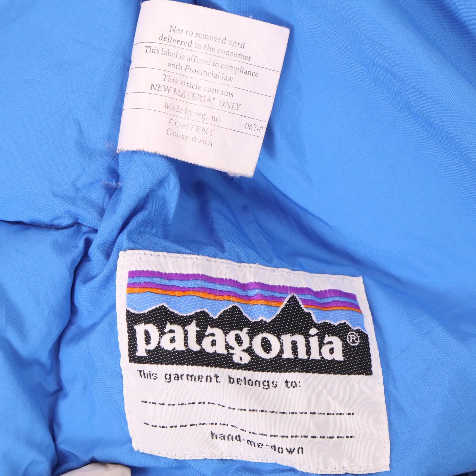 パタゴニア Patagonia ダウンジャケット ライトブルー 中綿　XL 訳あり】 パタゴニア ダウンジャケット ジュニア XLサイズ