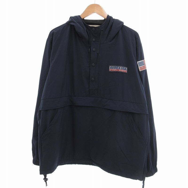 アヴィレックス AVIREX アノラックパーカー マウンテンパーカー リフレクター XL 紺 ネイビー 6182139 |UO