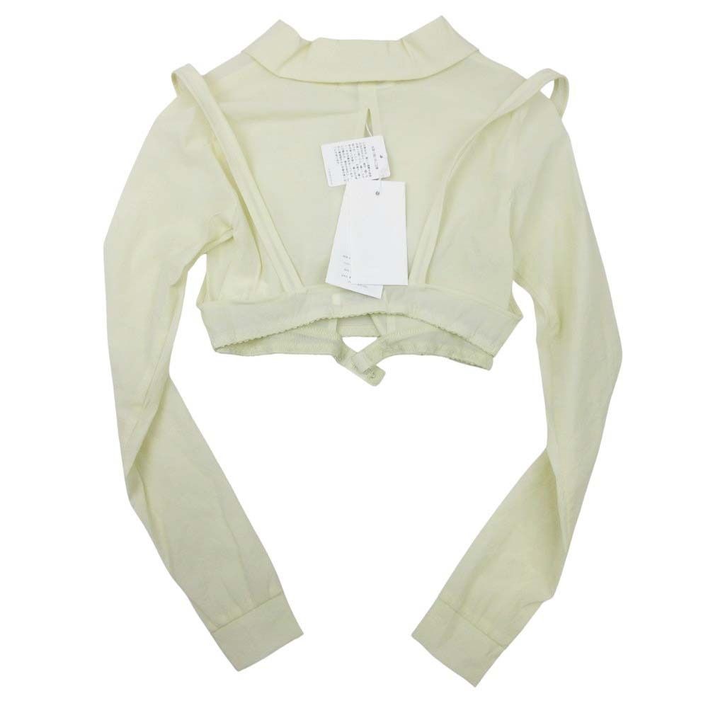 未使用 24SS FUMIKA UCHIDA フミカウチダ STRETCH TAFFETA LAYERED BRA SHIRT ストレッチ レイヤード シャツ 36 EGG アイボリー  レディース 古着 中古 未使用 24SS FUMIKA UCHIDA フミカウチダ STRETCH TAFFETA