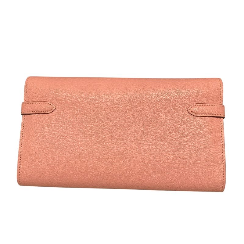 美品◎HERMES エルメス ケリーウォレット ローズパープル シルバー金具 