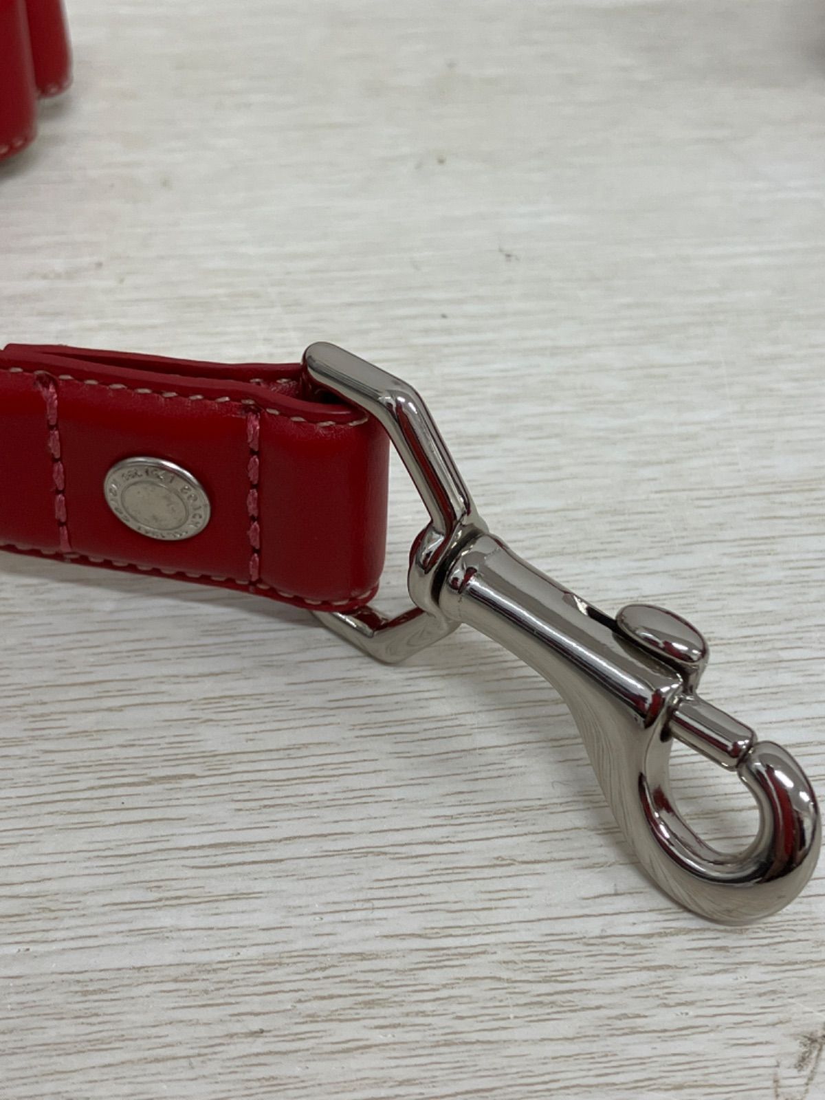 COACH 犬用首輪 レッド COACH 新品同様 コーチ ドッグカラー ペット用 小型犬用 首輪