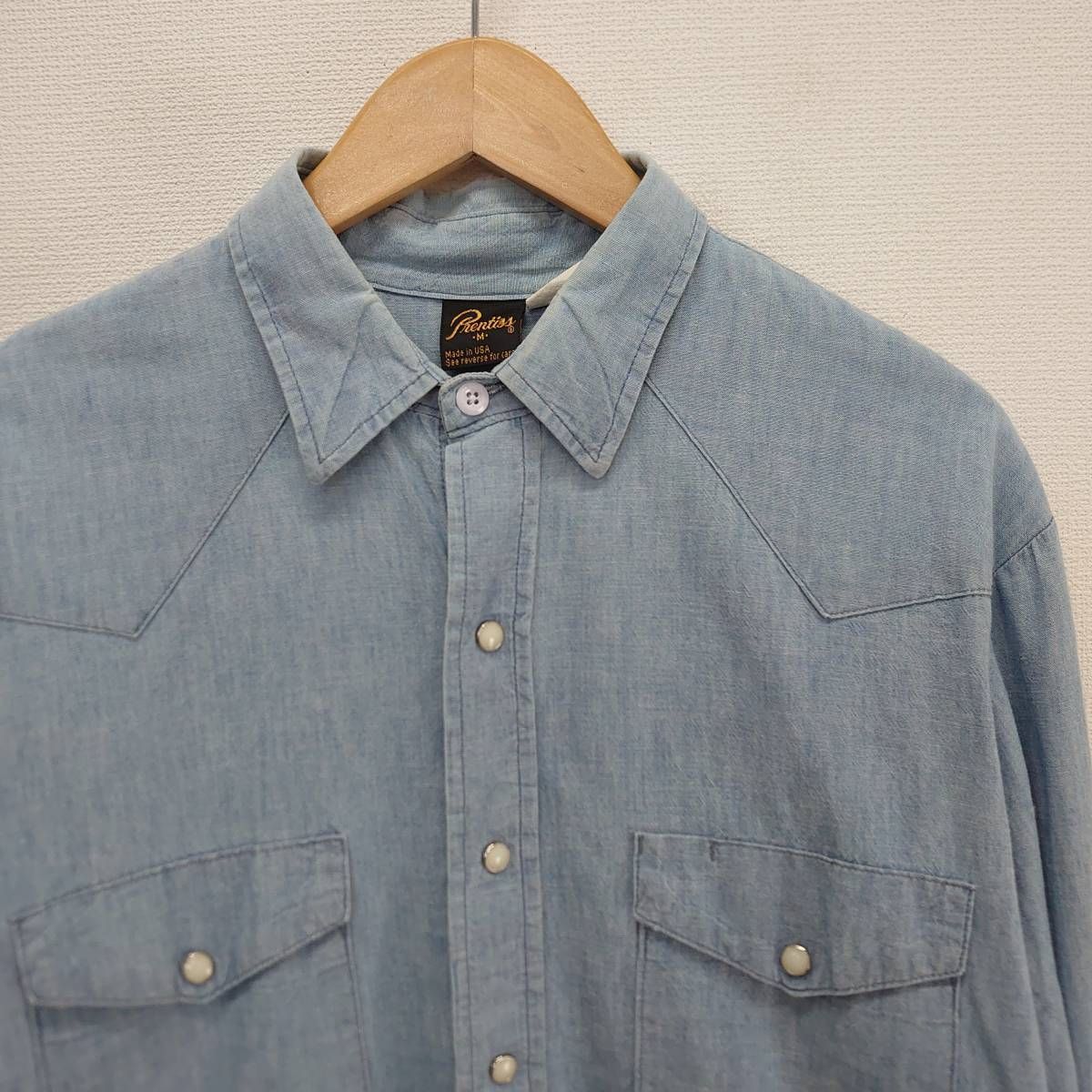 Prentiss プレンティス 長袖シャツ シャンブレーシャツ USA製 メンズ