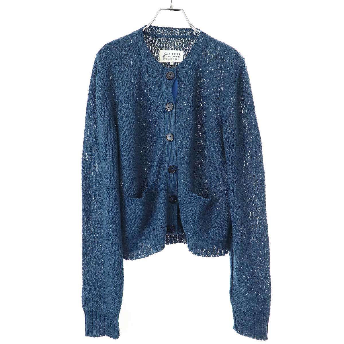 Maison Margiela1 10 メゾン マルジェラ 23SS ローゲージヘンプニットカーディガン S51HP0004 ブルー M