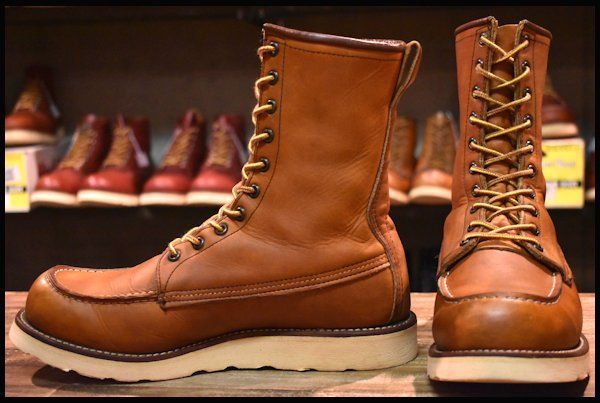 8E 良品 犬刻印 96年】レッドウィング 877 ロング アイリッシュセッター ブーツ 茶 オロイジナル モックトゥ redwing  HOPESMORE【EB294】 - メルカリ