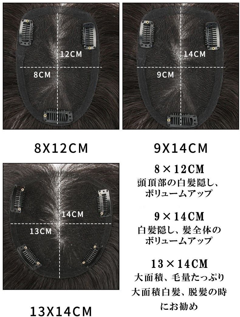 人毛100％ ヘアピース 総手植え 分け目自由 超軽量 蒸れにくい 装着