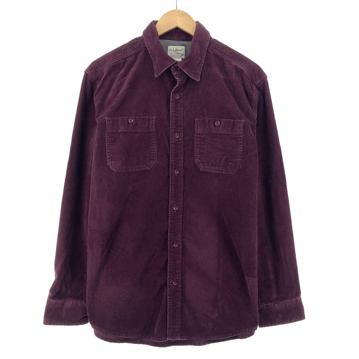 古着 エルエルビーン L.L.Bean TRADITIONAL FIT 長袖 コーデュロイシャツ メンズM/eaa397627