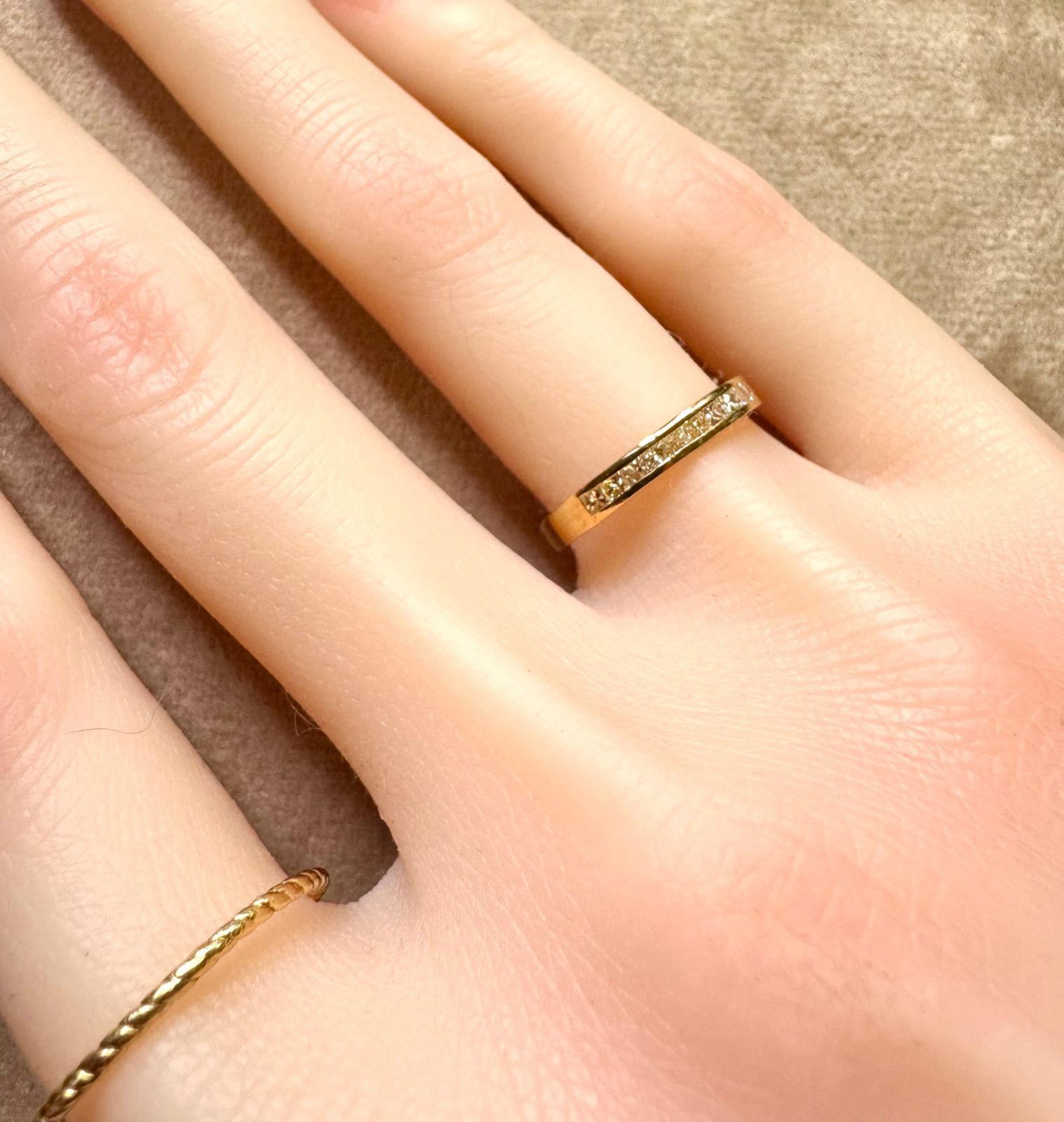 VSクラス k18PG ダイヤモンド0.5カラット ハーフエタニティリング 16