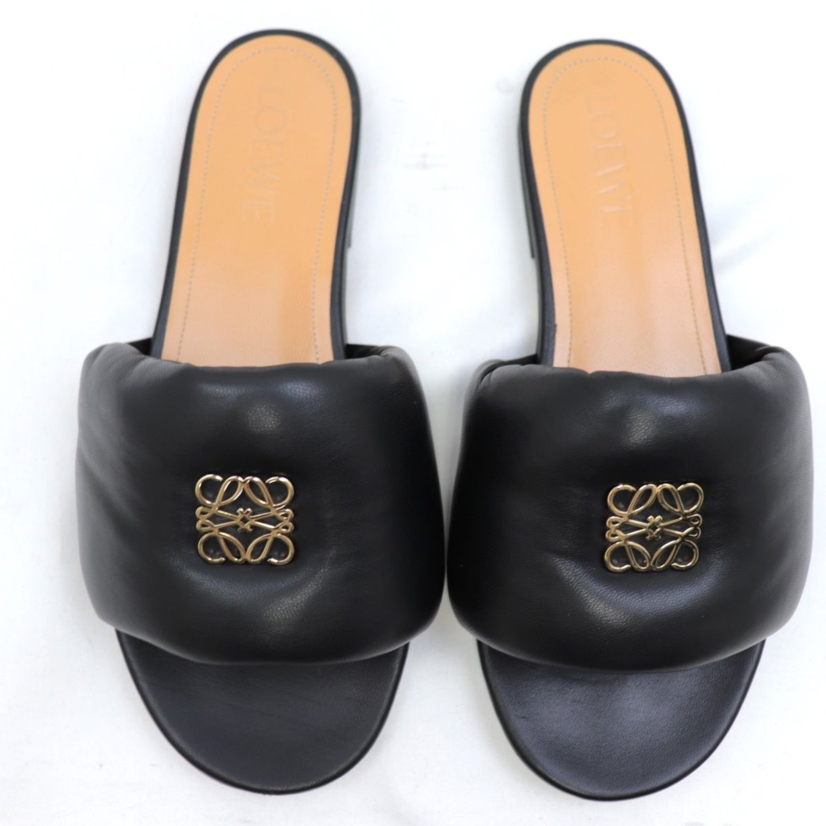 ロエベ LOEWE】ミュール黒 36サイズ アナグラム
