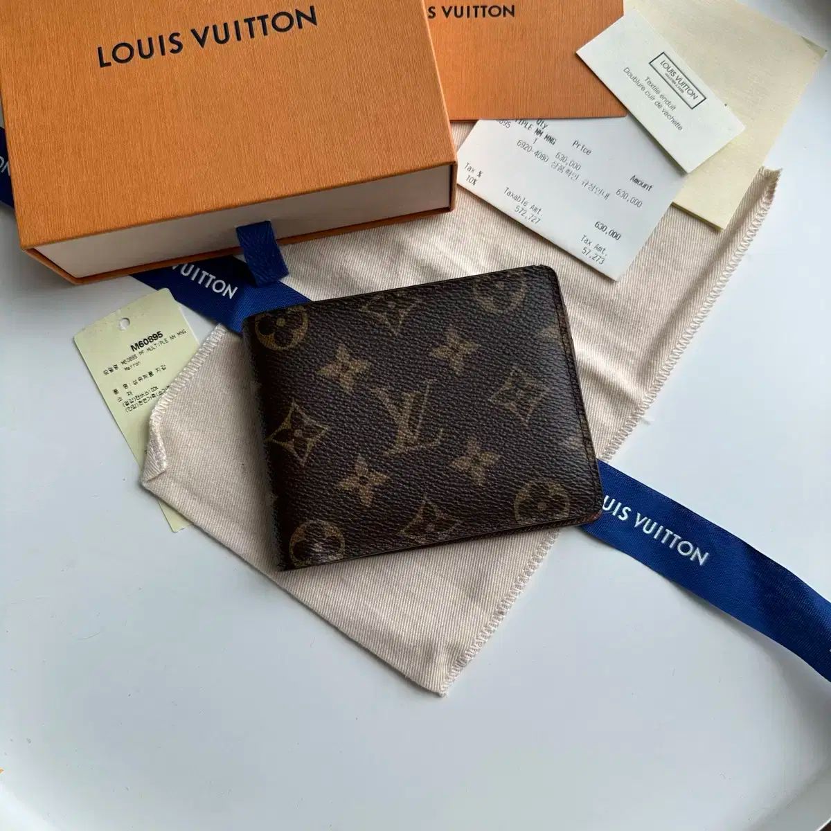 付属品完備 Louis Vuitton ルイヴィトン ミュルティプリ ウォレット モノグラム 二つ折り財布 ブラウン