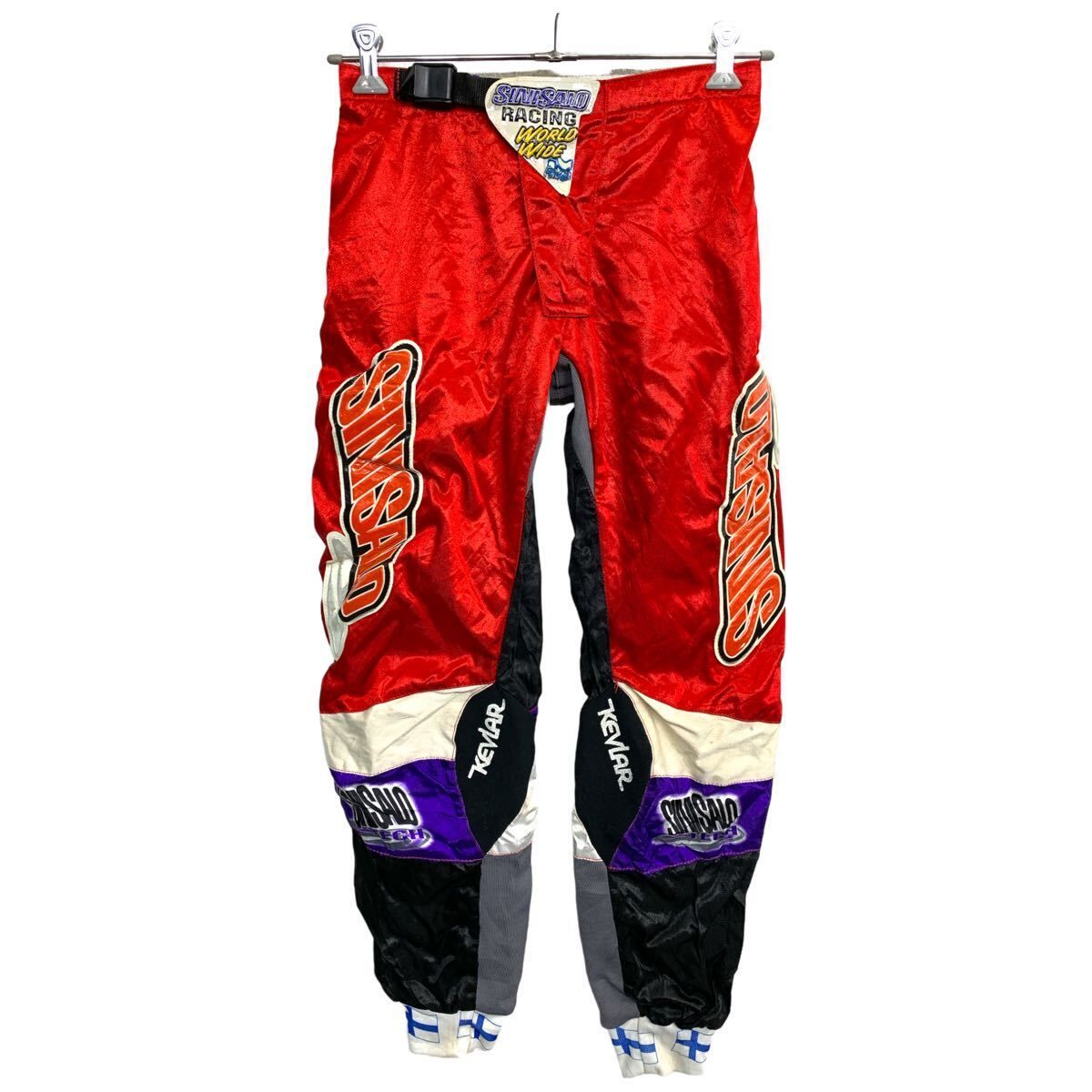 SINISAIO モトクロスパンツ W34 レーシングパンツ レッド パープル ブラック 古着卸 アメリカ仕入 2405-1720