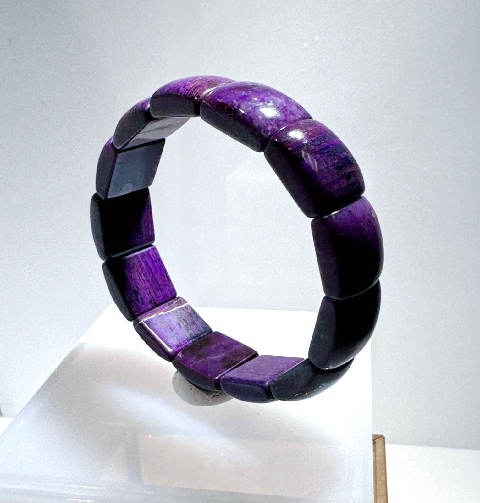 スギライトバングルブレスレット杉石ブレスレット鑑別付きNO25-2167