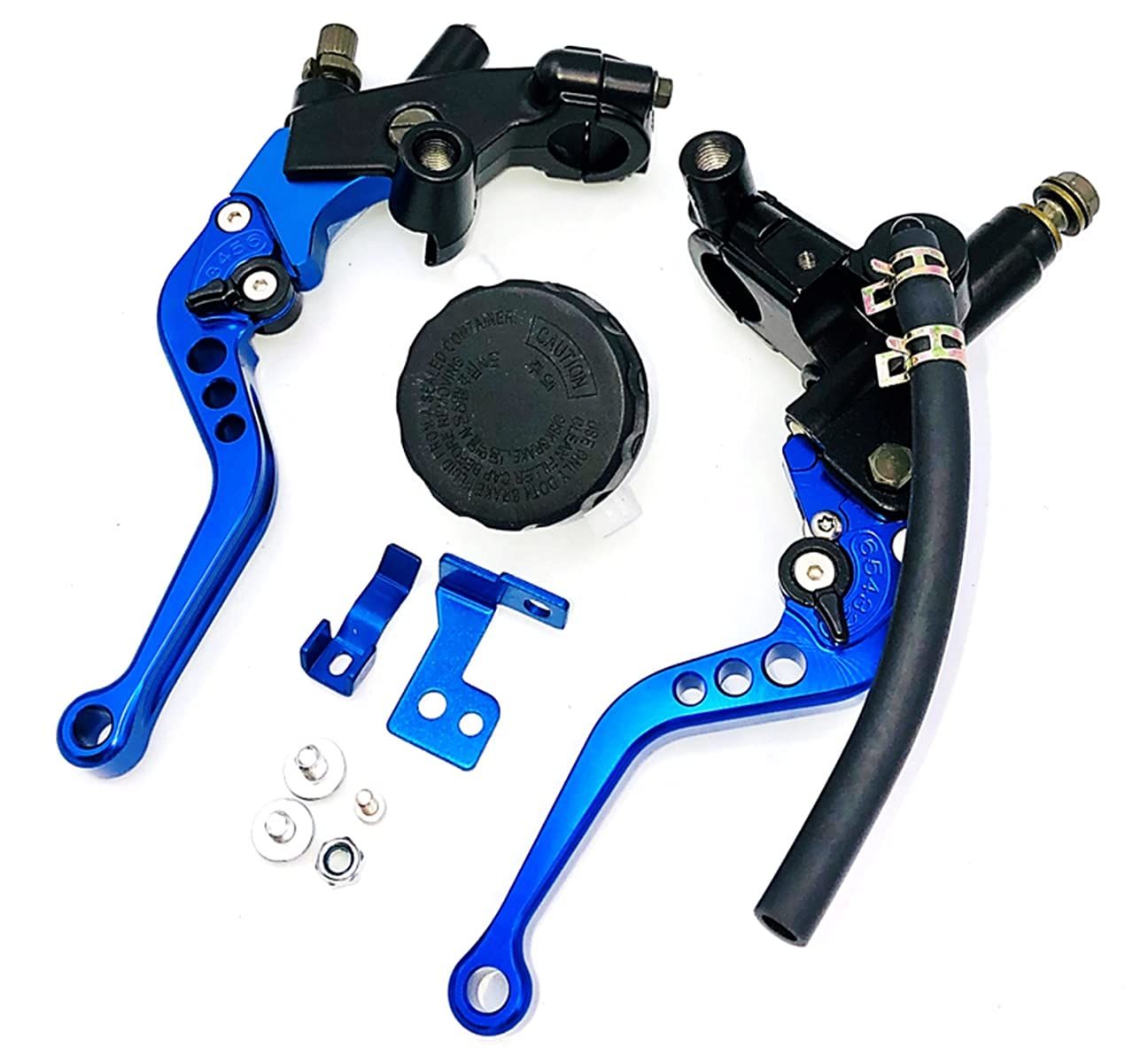 world Imp Motor 別体式 汎用 バイク アジャスタブル ブレーキ クラッチ レバー set マスターシリンダーリザーバーセット NINJA モンキー CBR NSR CBR PCX (ブルー) [ブルー] Amazon.co.jp: world Imp Motor 別体式 汎用 バイク