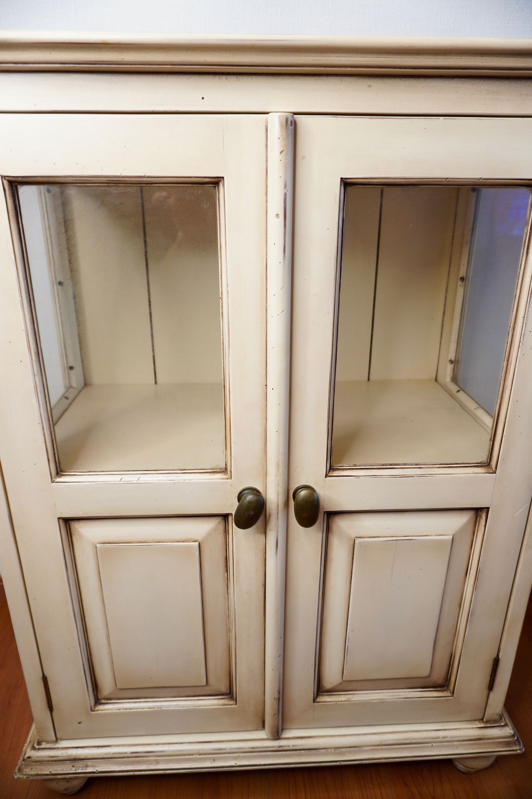 old maison ヴィンテージ ガラスキャビネット フレンチシャビー old