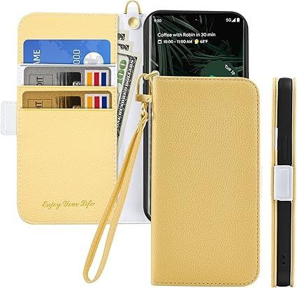 ALSDKEZI Google Pixel 6a 用 ケース 手帳型， グーグル ピクセル 6A カバー， 人気おしゃれ財布型カード収納 携帯ケース， ライチ柄高質PUレザー 良い触り心地 ケース サイドマグネット式 スマホケ