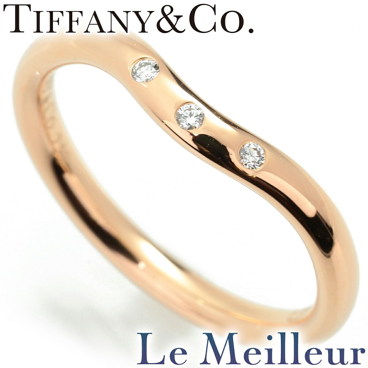 Tiffany エルサペレッティバンドリング k18 750YG ダイヤ1P TIFFANY&Co. ティファニー エルサペレッティ 5P ダイヤモンド