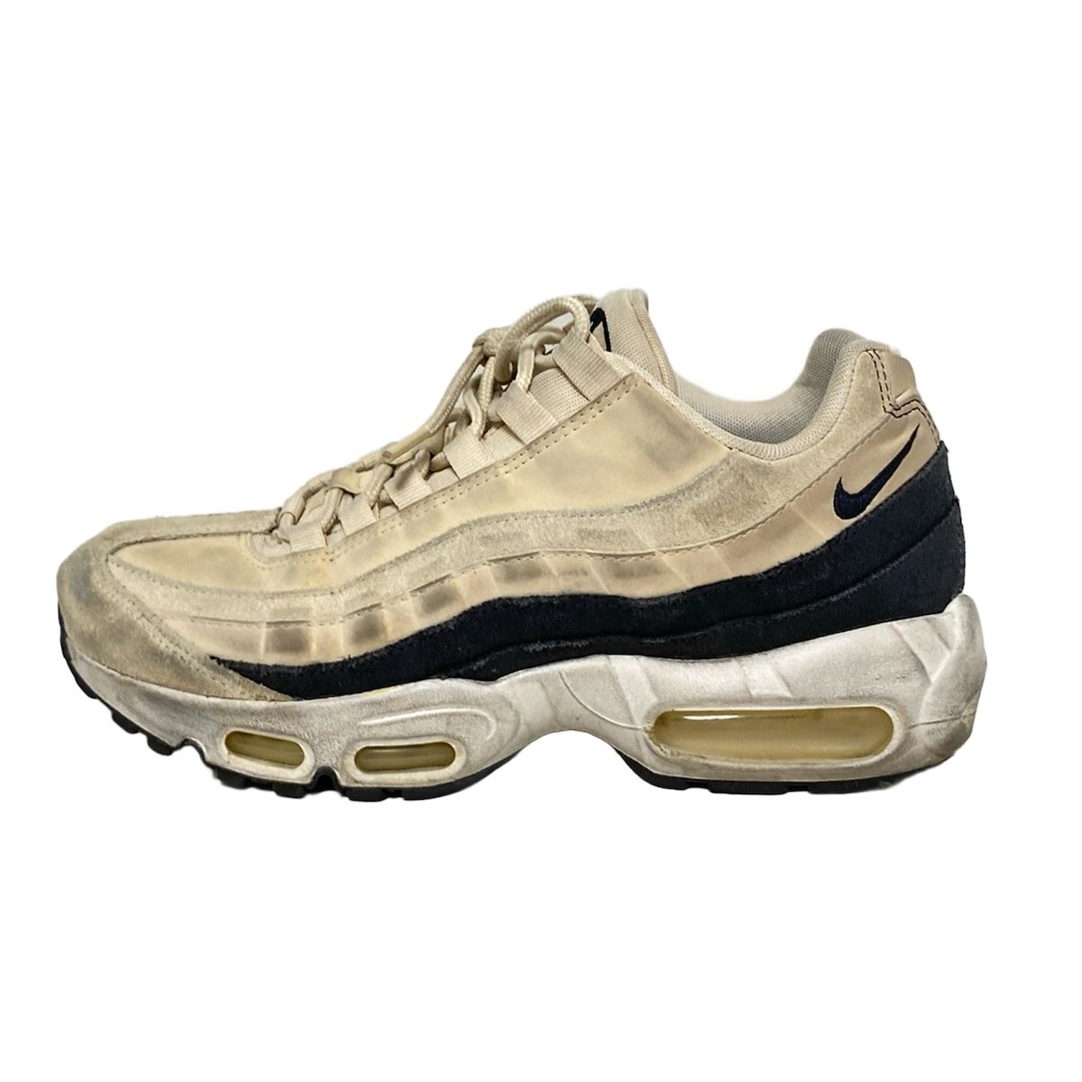 NIKE ナイキ スニーカー 25 レディース エアマックス95 807443-203 アイボリー×ダークグレー