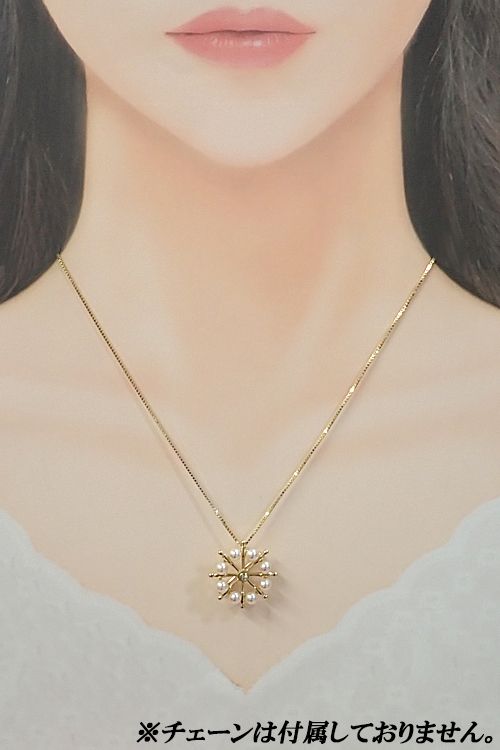 ミキモト アコヤ真珠 ブローチ ダイヤモンド K18イエローゴールド  