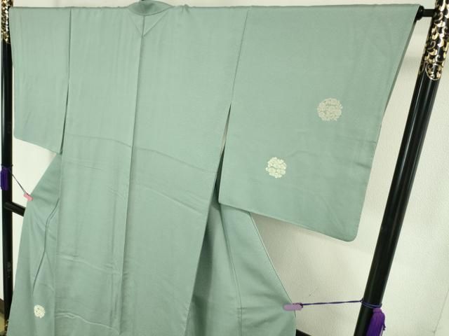 平和屋本店■極上　山口美術織物 皇室 伊勢神宮御用　西陣織　訪問着　唐織　花丸文　金銀糸　ウォーターグリーン色地　逸品　DZAA2622kh5 平和屋本店□極上 山口美術織物 皇室 伊勢神宮御用 西陣織 訪問着 唐織