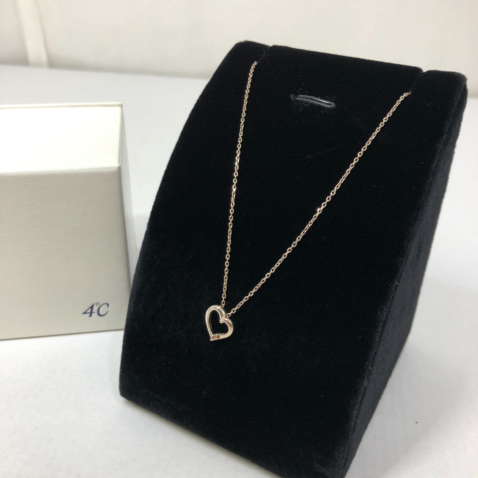 4℃ ヨンドシー オープンハート エターナルシルバーネックレス