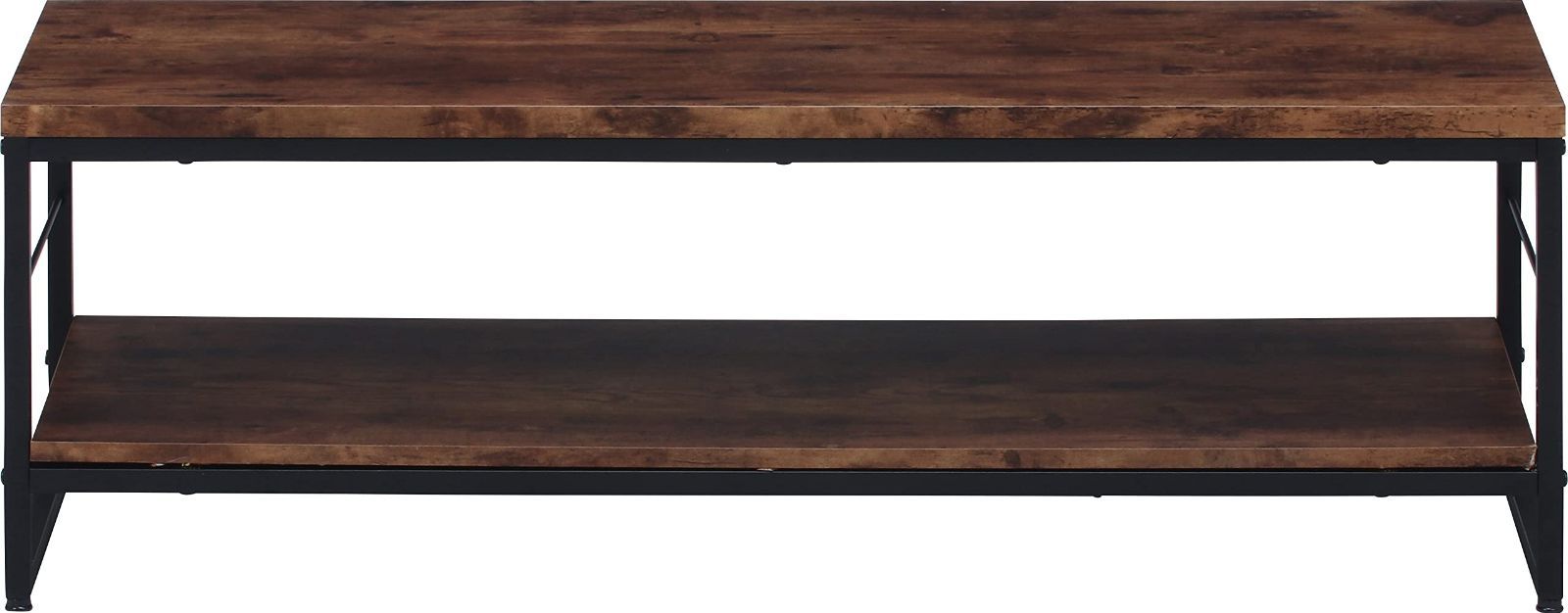  14646 ナビア 組立商品 収納棚 ヴィンテージ風 ローボード ブラウン 幅120 奥行40 高さ40 cm 42型推奨 32型 テレビボード テレビ台 不二貿易 その他 レコーダー