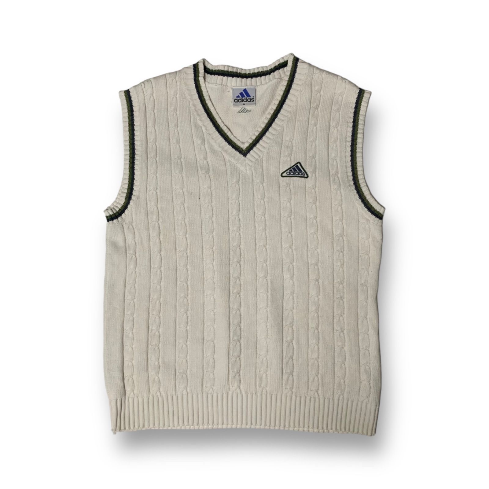 00s adidas V-Neck Cotton Knit Vest アディダス コットンニットベスト 