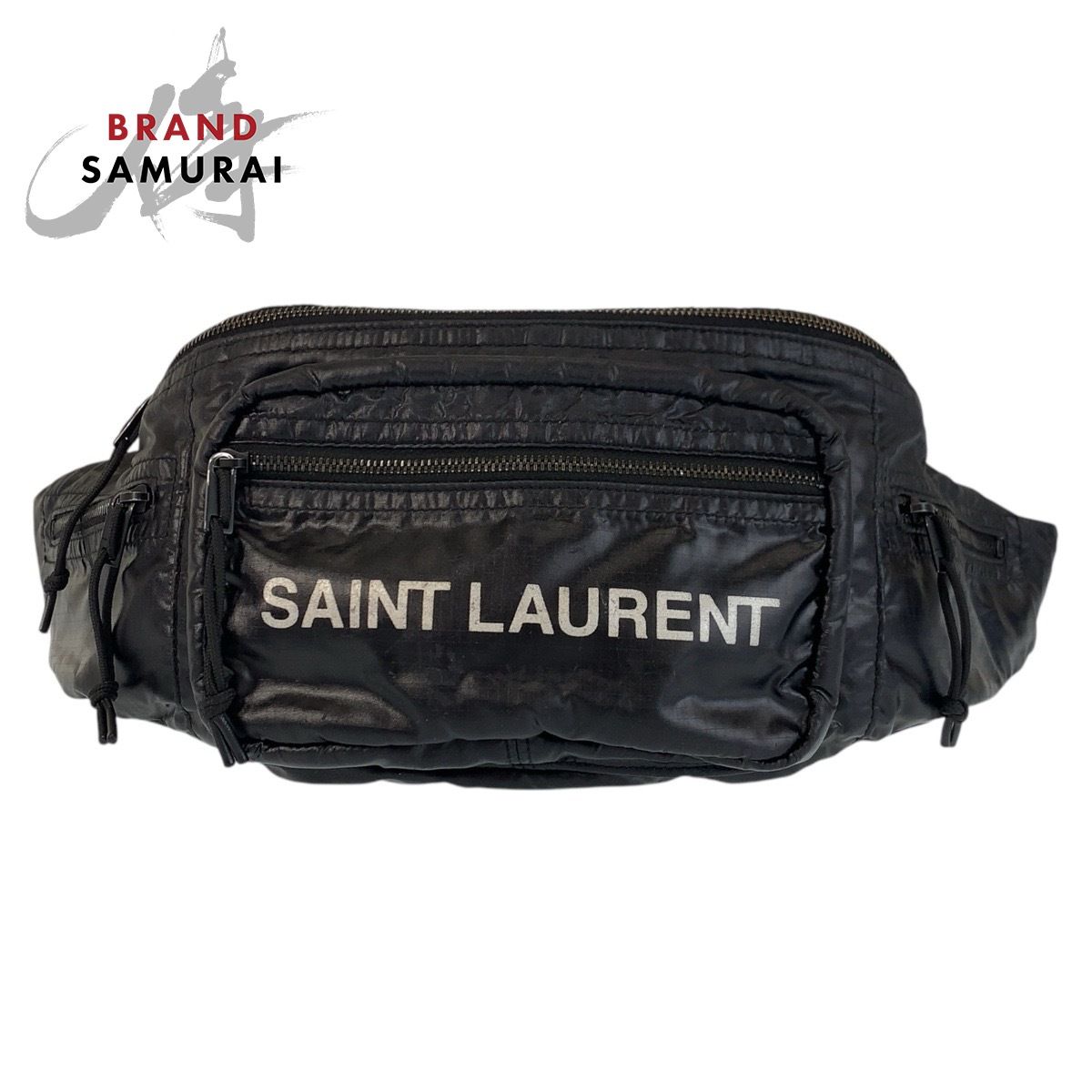 SAINT LAURENT PARIS サンローランパリ ブラック 黒 ナイロン ボディバッグ ウエストバッグ メンズ 408731