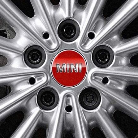 BMW MINI 純正品 チリレッド ホイールセンターキャップ ハブキャップ 