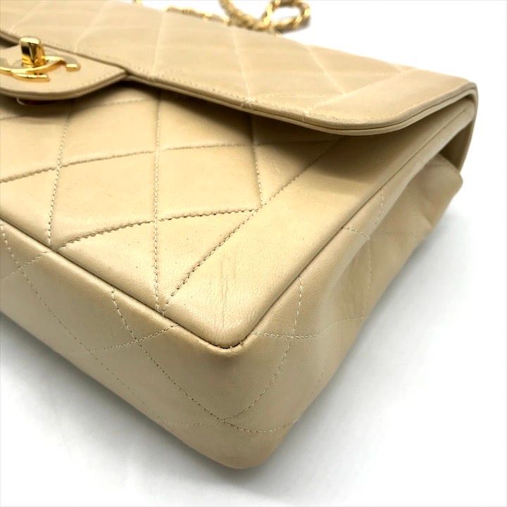 良品 CHANEL シャネル ココマーク マトラッセ ラムスキン ストレート