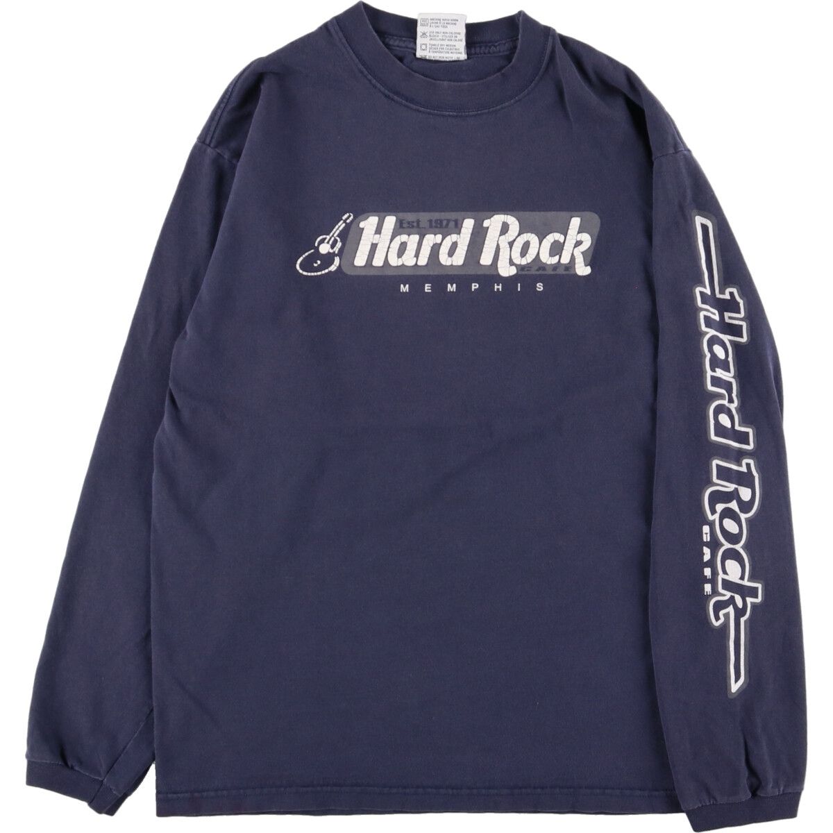 古着 ハードロックカフェ HARD ROCK CAFE 袖プリント ロングTシャツ