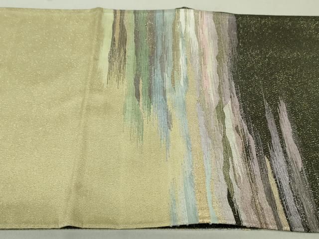 平和屋着物●爪掻き本綴れ　太鼓柄袋帯　霞文　金銀糸　正絹　逸品　DAAT0350ob 平和屋着物○爪掻き本綴れ 太鼓柄袋帯 霞文 金銀糸 正絹 逸品