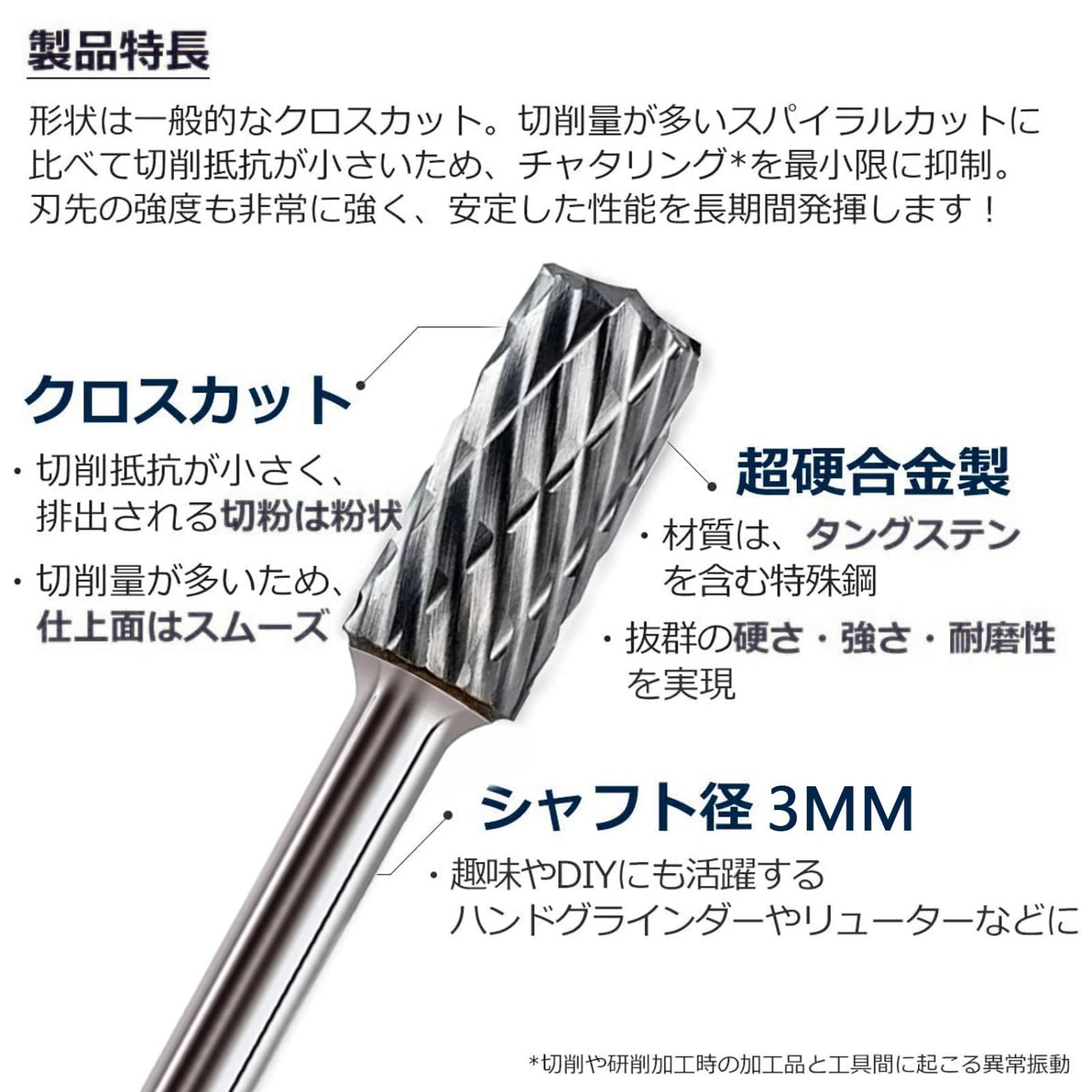 新着商品】彫刻 研磨 ビット ミニルーター 刃幅6mm)タングステン鋼の 